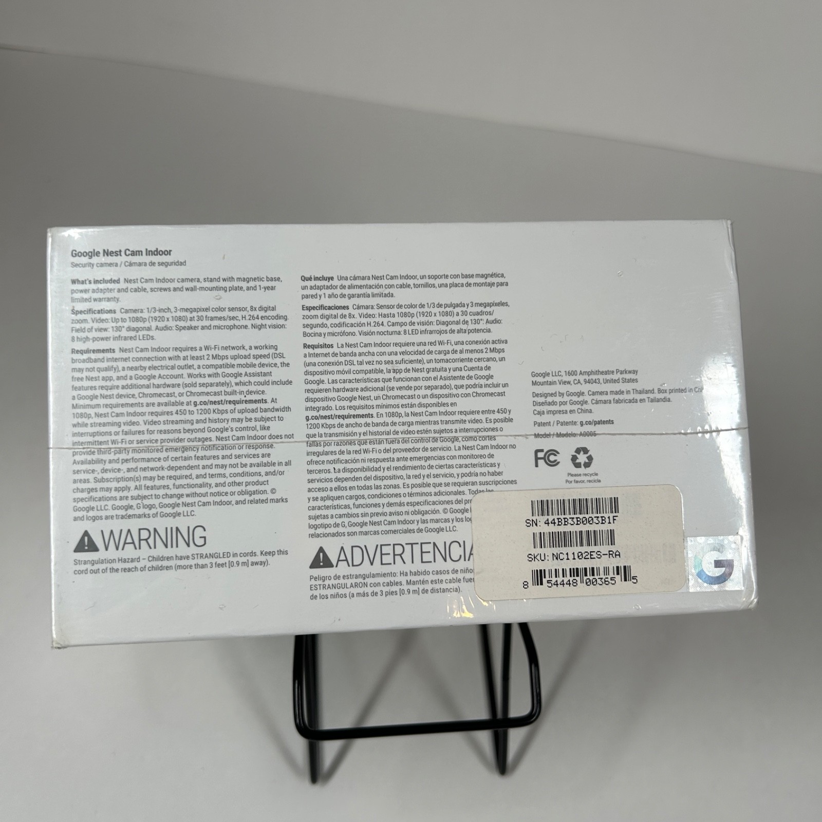 NEW Google Nest NC1102ES Cam Indoor Security Camera 1st Generation SEALED