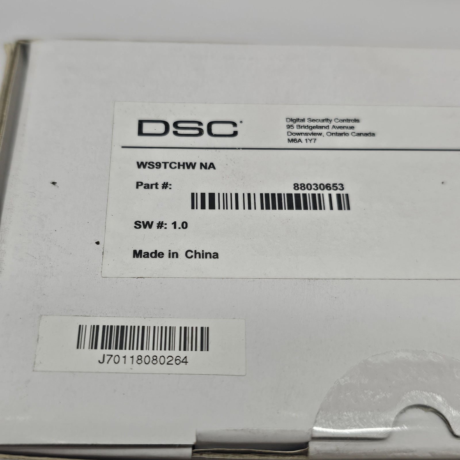 DSC Touchscreen IOTEGA Wi-Fi WS9TCHW NA 88030653 FACTORY SEALED NEW