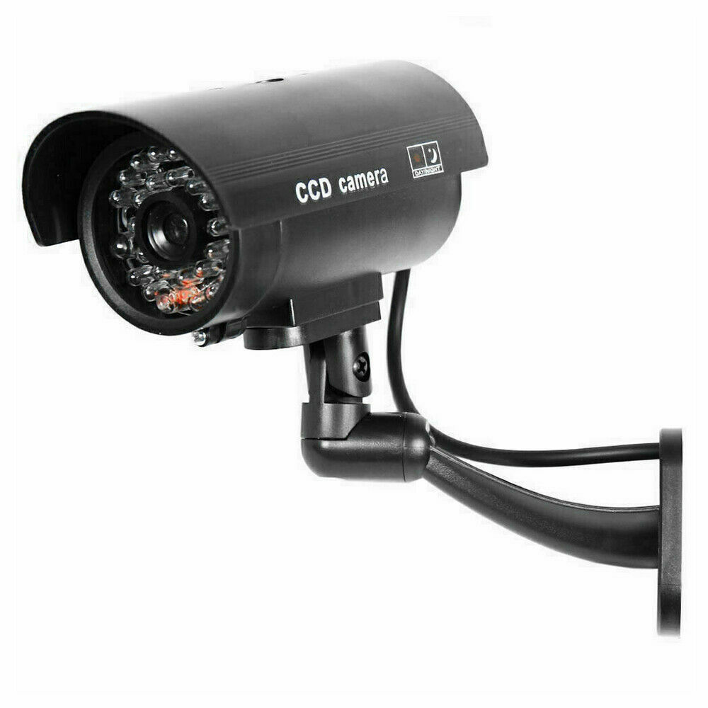 1pcs/2pcs Dummy Security Camera Fake LED Blink Light Outdoor Surveillance CCTV