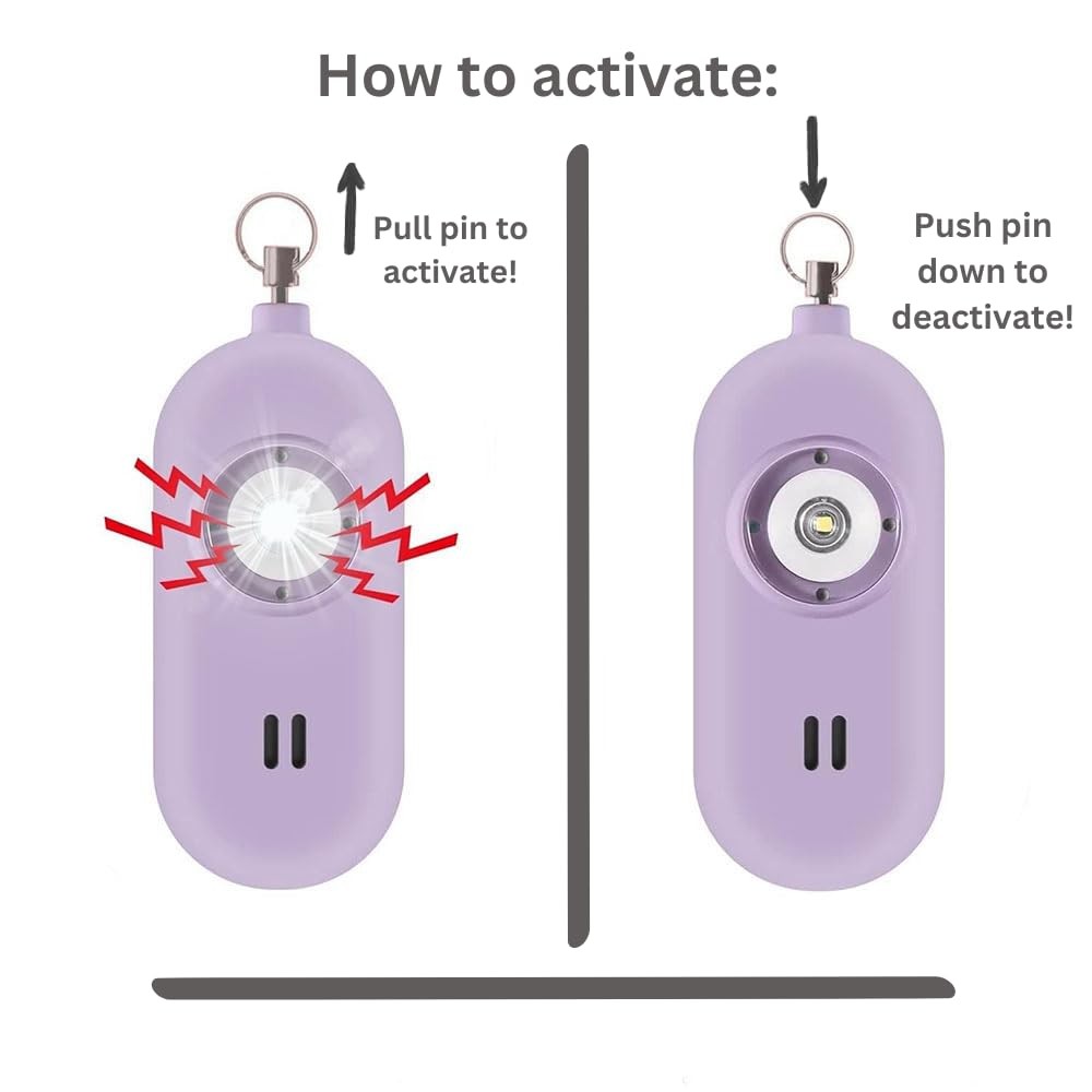 Rechargeable Personal Safety Alarm for Women. 130dB Siren. Ear-Piercingly Lou…