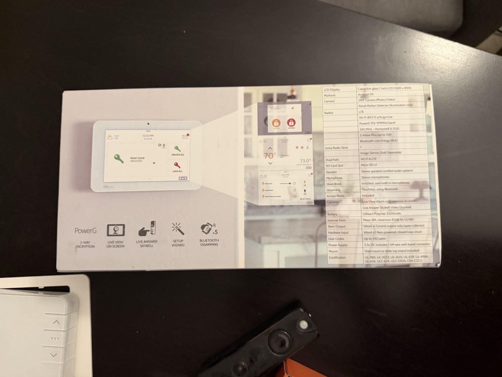 Alarm.com Qolsys Iqpanel2+ W/ 2gig/honeywell, Skybell, Thermostat & Sensors