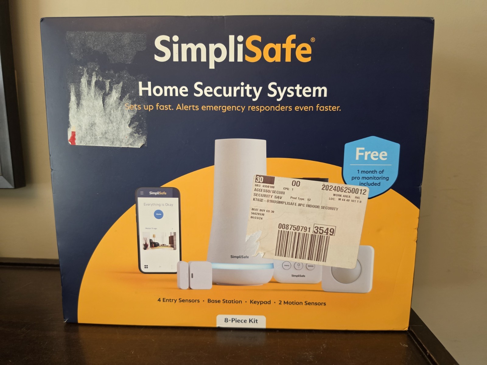 SimpliSafe Smart Home Security System 7 Pieces Kit – New Open Box
