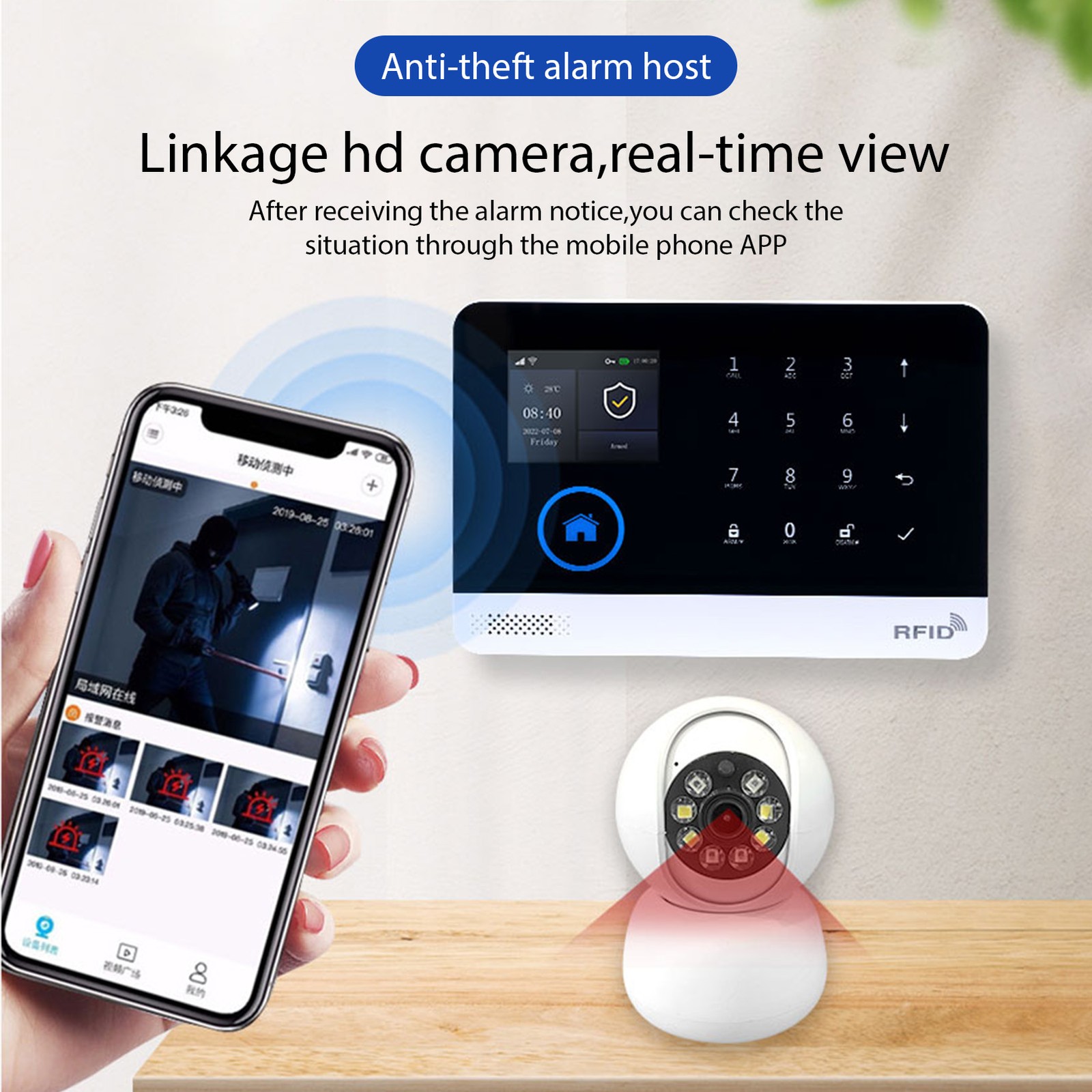 4G WiFi Wireless Home Alarm System DIY Smart Wireless Alarm System With TY GNQX
