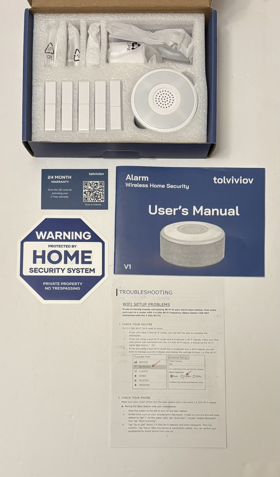 tolviviov – Wireless Home Security Alarm 15-Piece Kit V1.0 NEW & UNUSED in Box