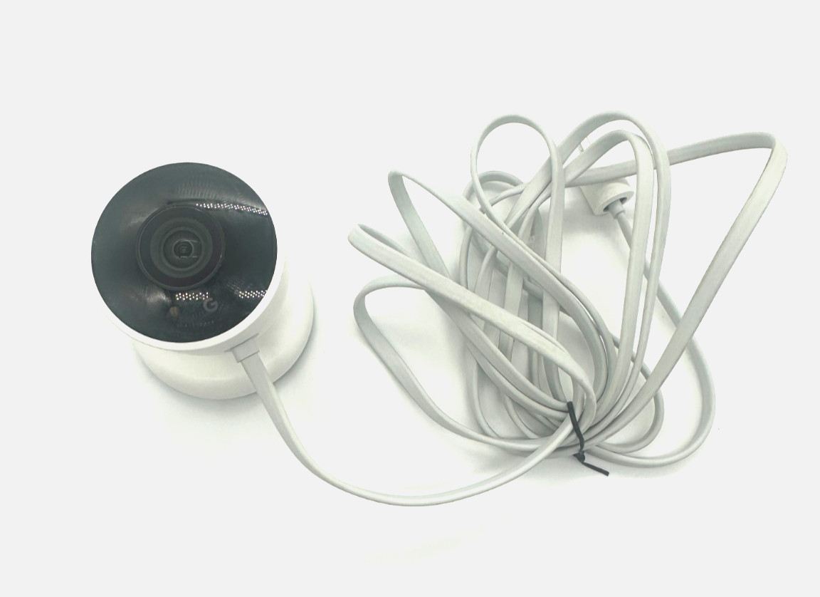 Google Nest Cam Indoor A0033 – 1080p WiFi Security Camera w/ Power Cable & Magne