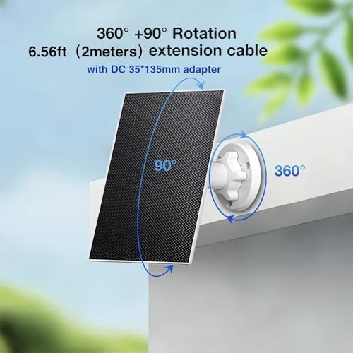 Morkianum 5W ETFE Solar Panel for Security Camera, DC 5V Outdoor Solar Charger