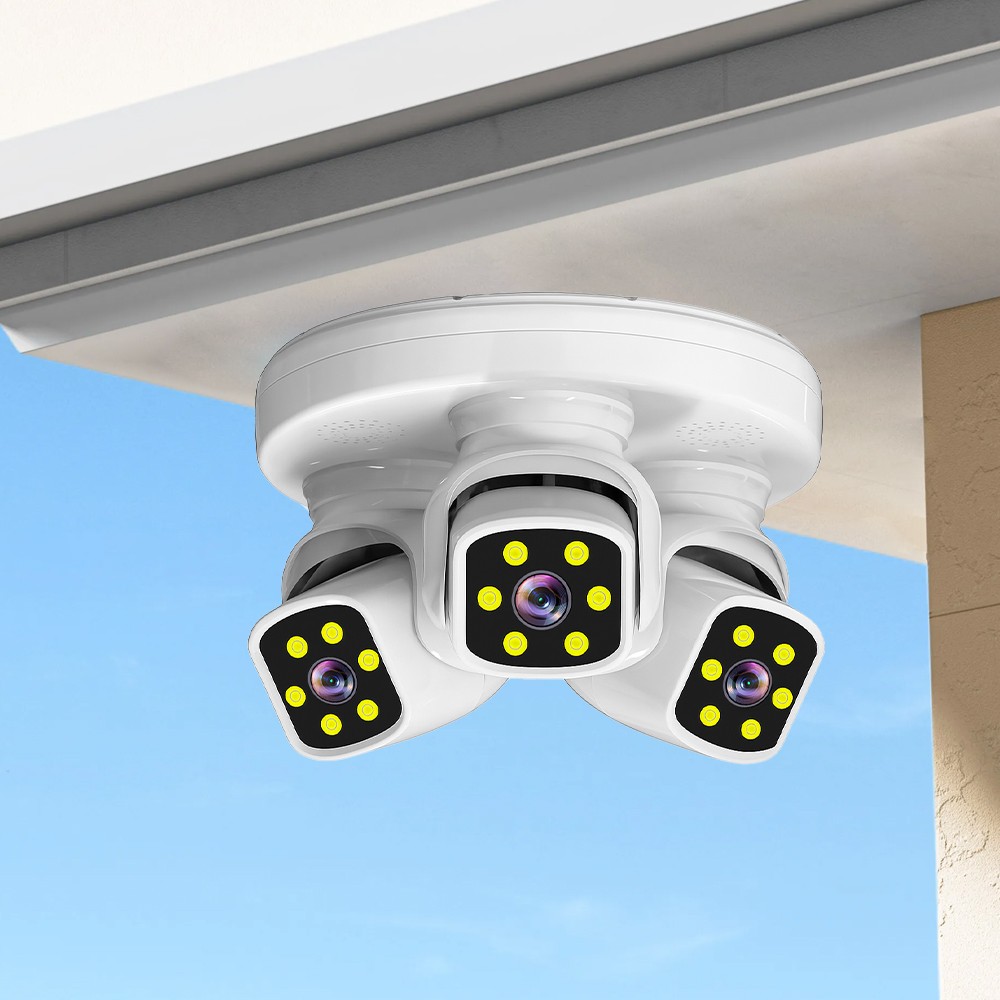 6MP 3Lens WIFI Security Cameras 1080P Night Vision Supermarket Warehouse Factory