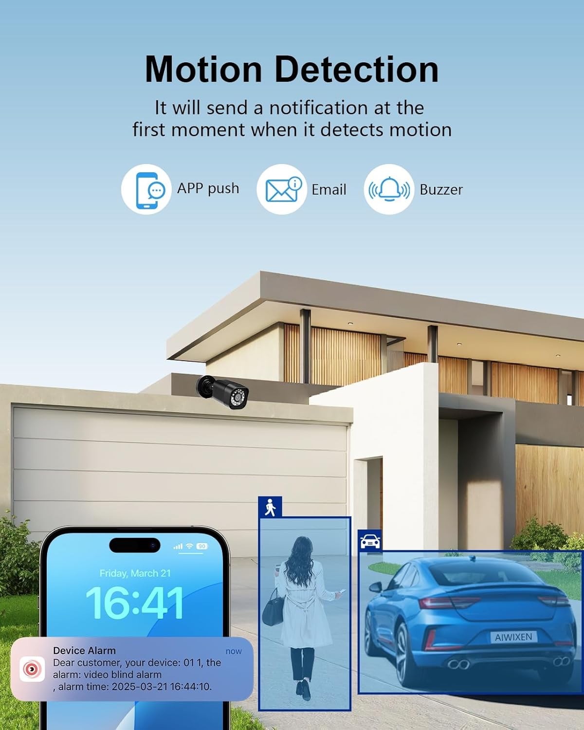 8CH 1TB 1080P Smart Wired Security Camera System with 4 Cameras & Cables