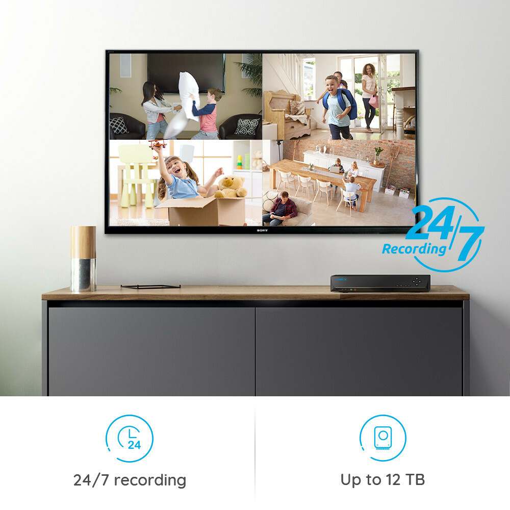 Reolink 16CH NVR Smart Detection 810A 4K PoE Security Camera System with 4TB HDD
