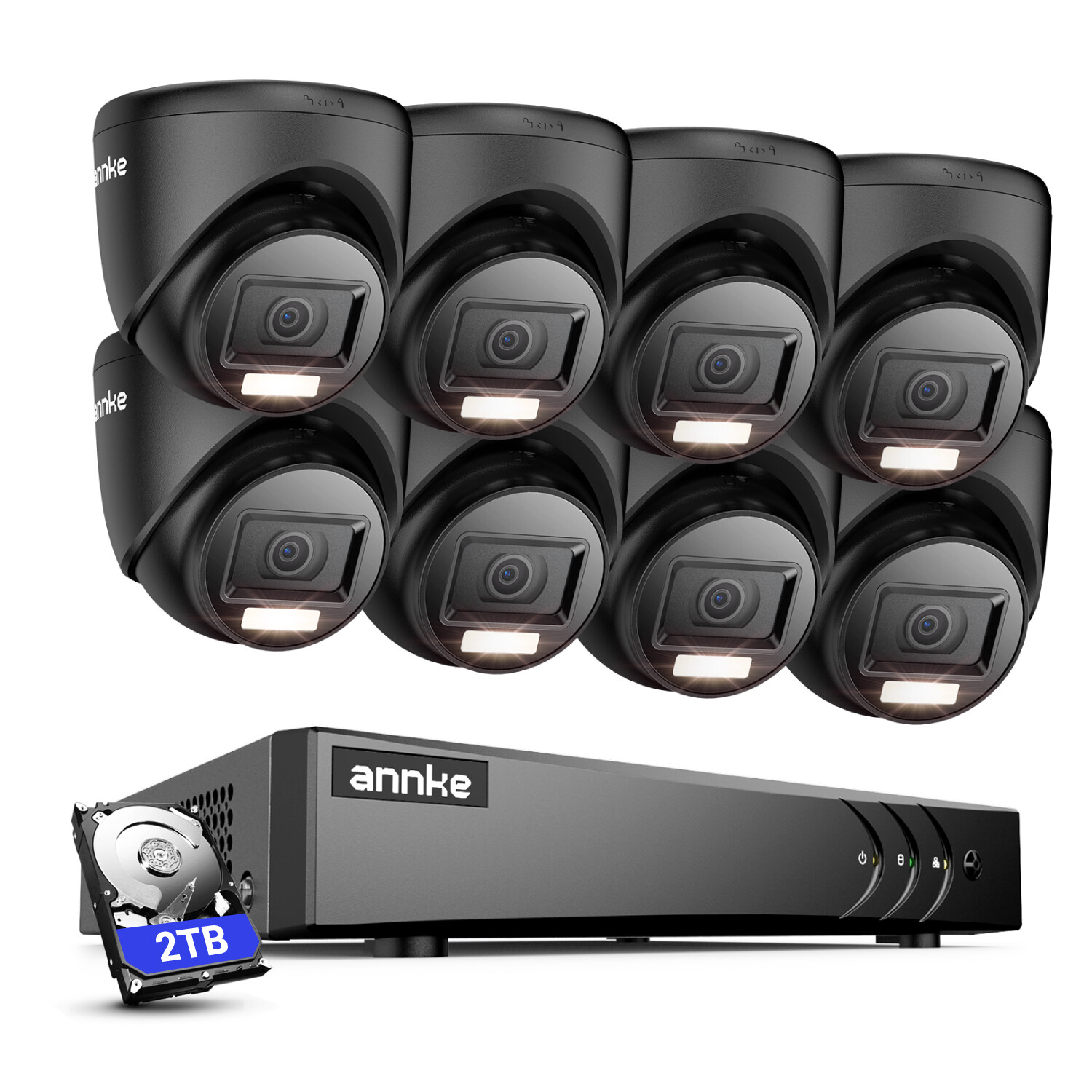 ANNKE 5MP Lite 8CH DVR 1080P EXIR Security Camera System Outdoor Human Detection