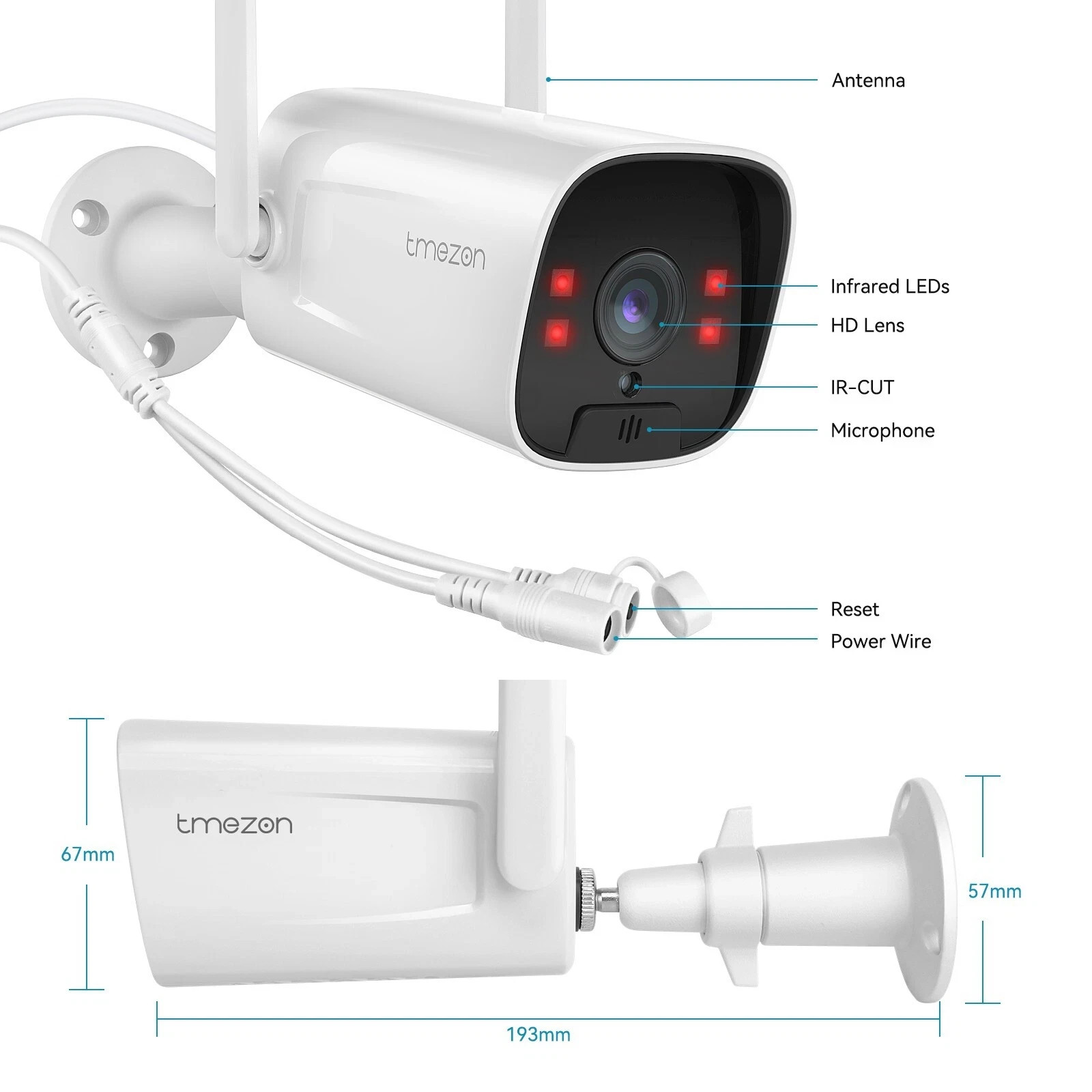 Wireless 5MP 10CH NVR 3MP Two Way Audio AI Security Camera System Outdoor 2TB HD
