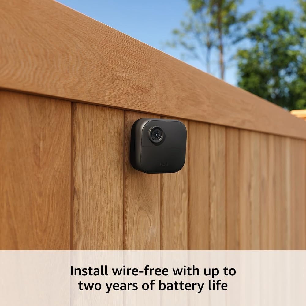 Blink Outdoor 4 Wireless Smart Security Camera – 1080p HD, Two-Year Battery