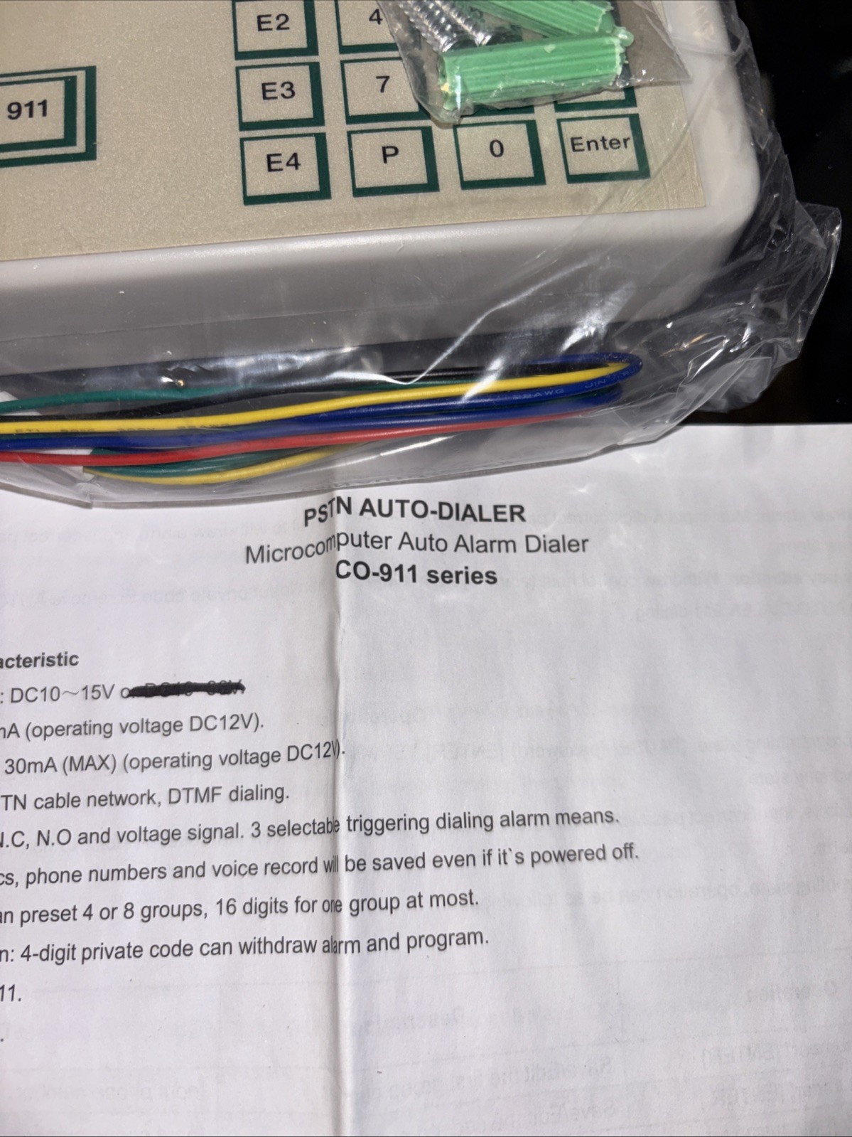 Telephone Voice Dialer, Voice Dialer Alarm Wired Telephone Voice