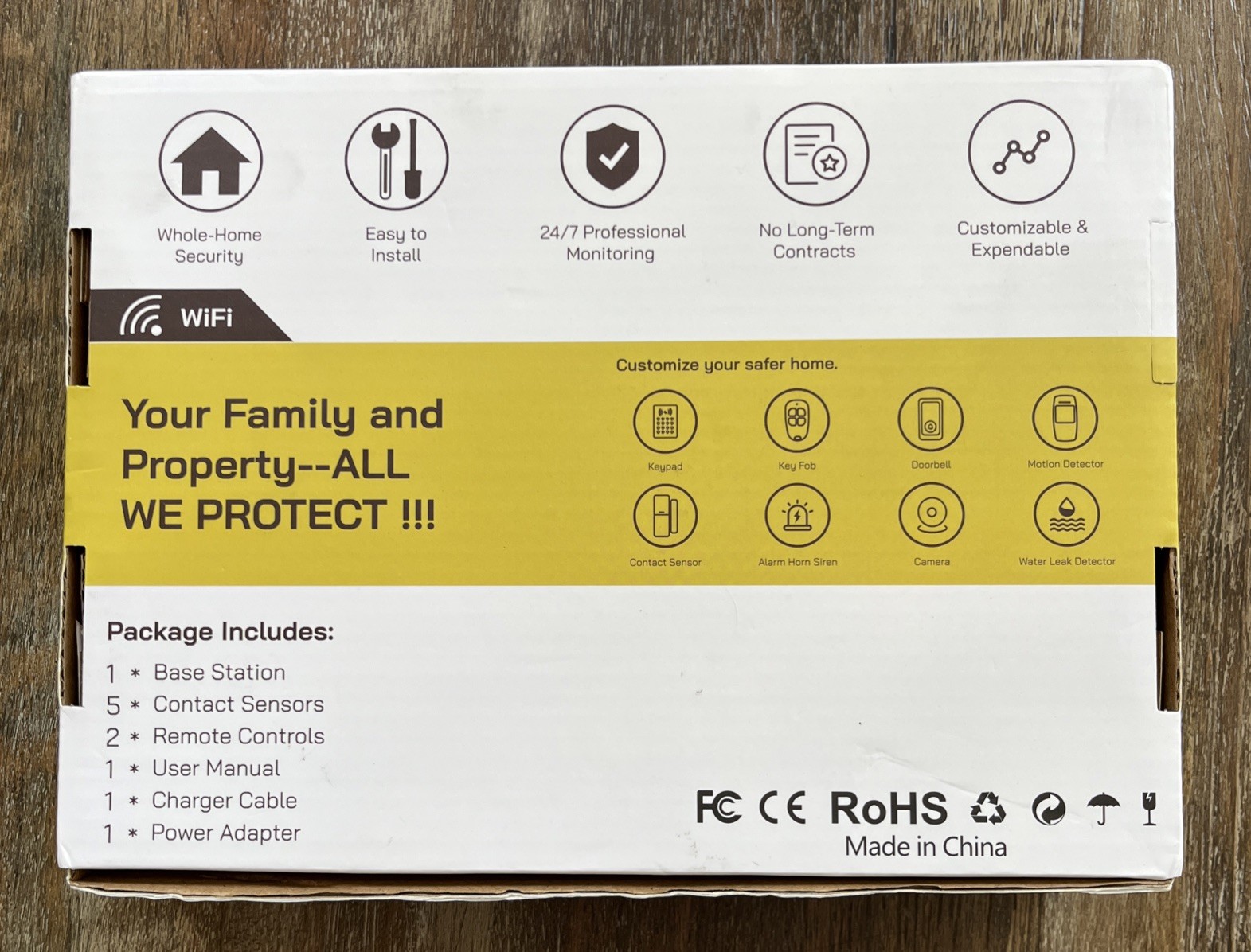 Tolviviov Home Alarm System 8 Piece Kit