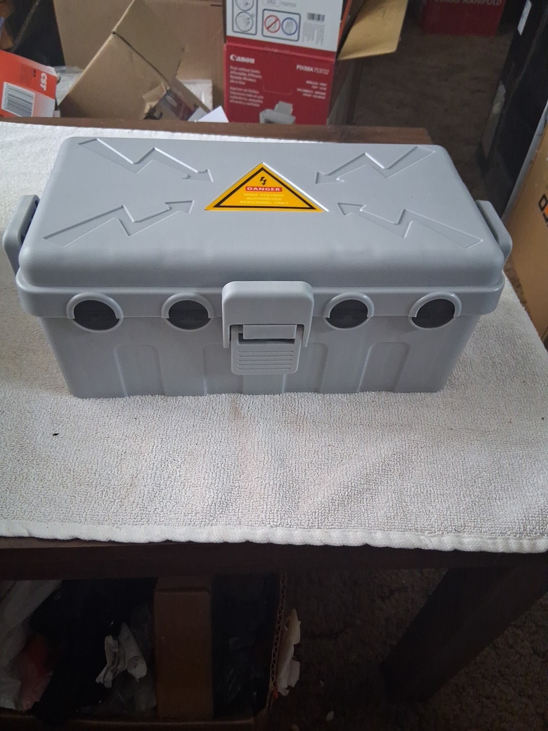 Hrensaw Medium Outdoor Electrical Box(10.6×5.5×4.5inch),Weatherproof Grey