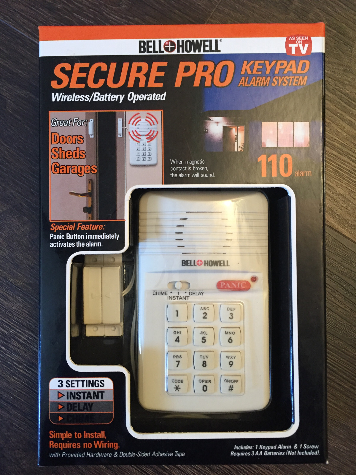 Bell and Howell Secure Pro Keypad 110 Alarm System Model 7788 Panic Button ~ NIB
