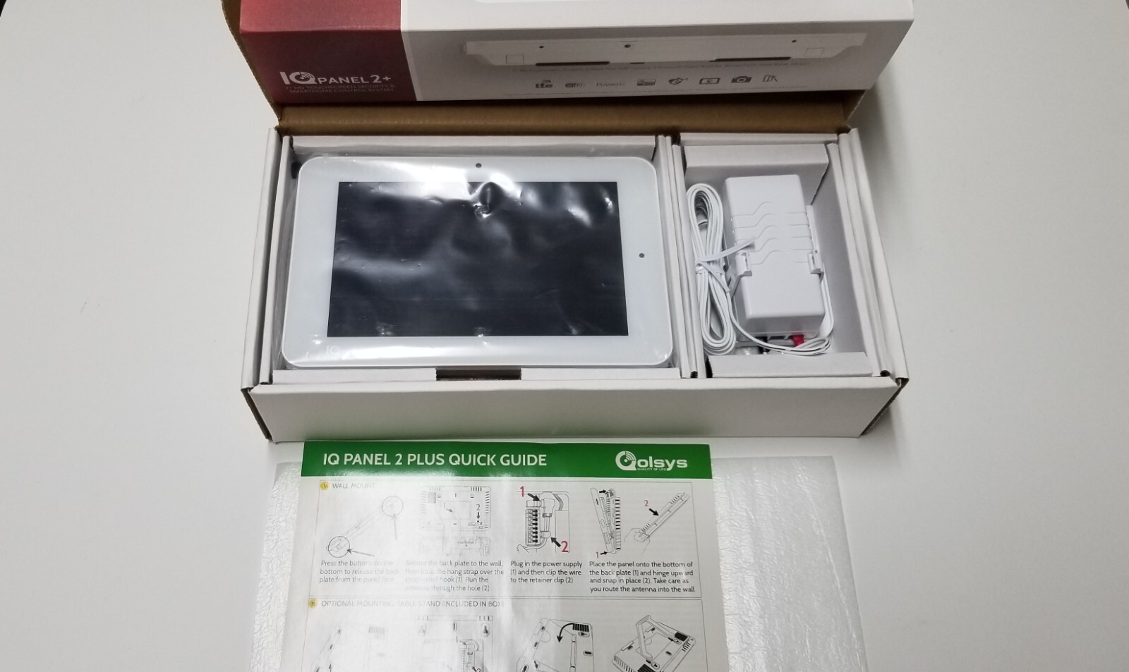 Qolsys PowerG IQ Panel 2+ Plus QS9201-4208-840 Wireless 433MHz (DSC) Verizon LTE