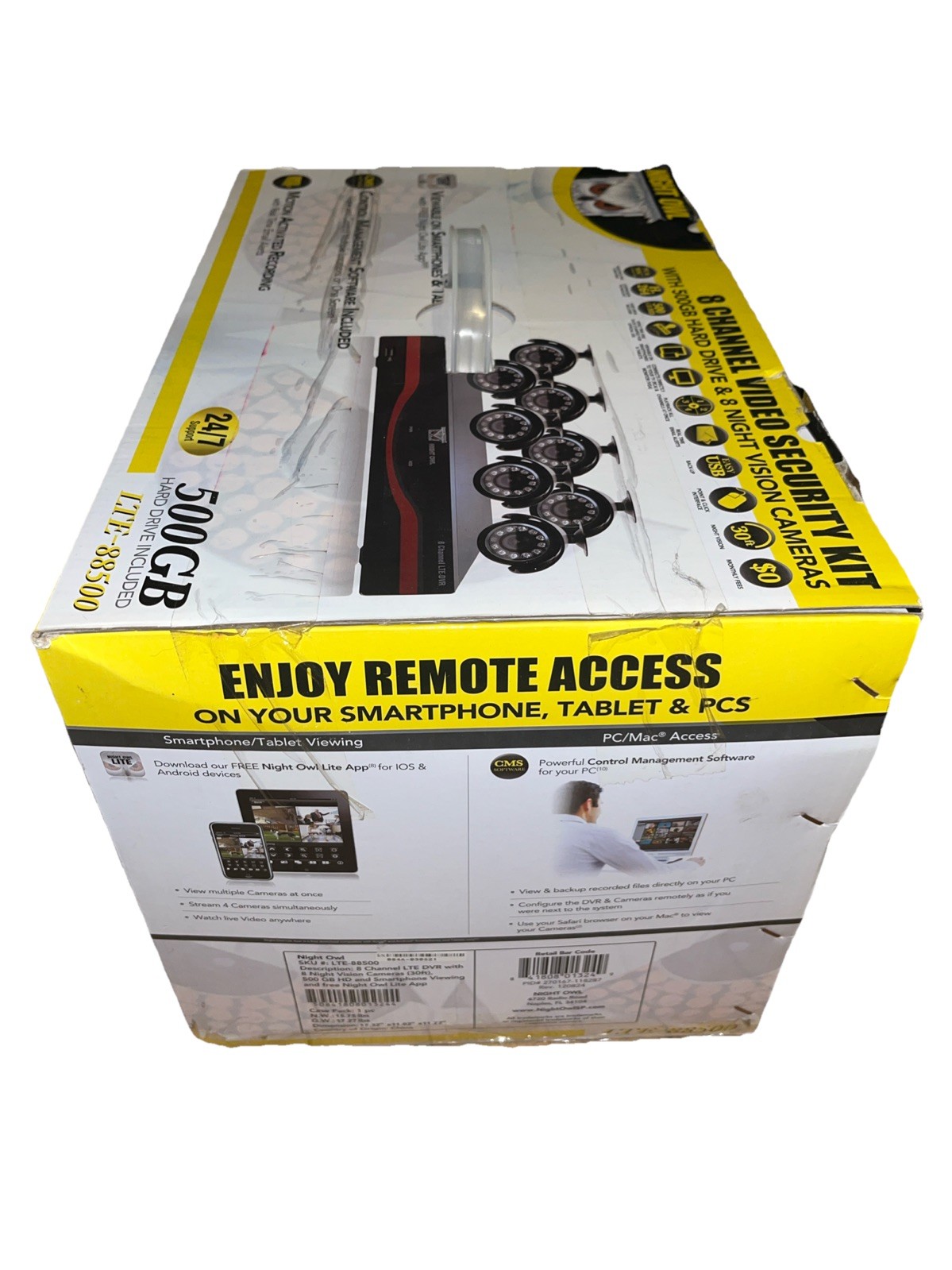 Night Owl LTE-88500 8 Channel Video Security Kit 500GB Night Vision