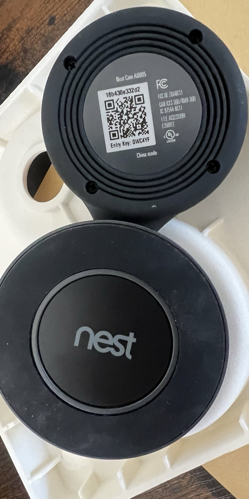 Nest Cam Indoor Smart Security Camera Model NC1102ES – Black –