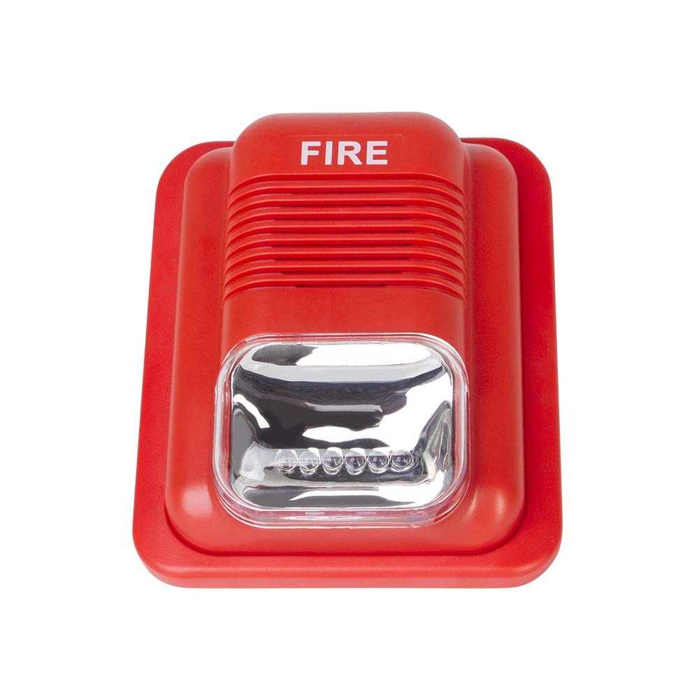 Fire Alarm Siren Security Horn Buzzer DC12V-24V Sound and Light Fire Warning …