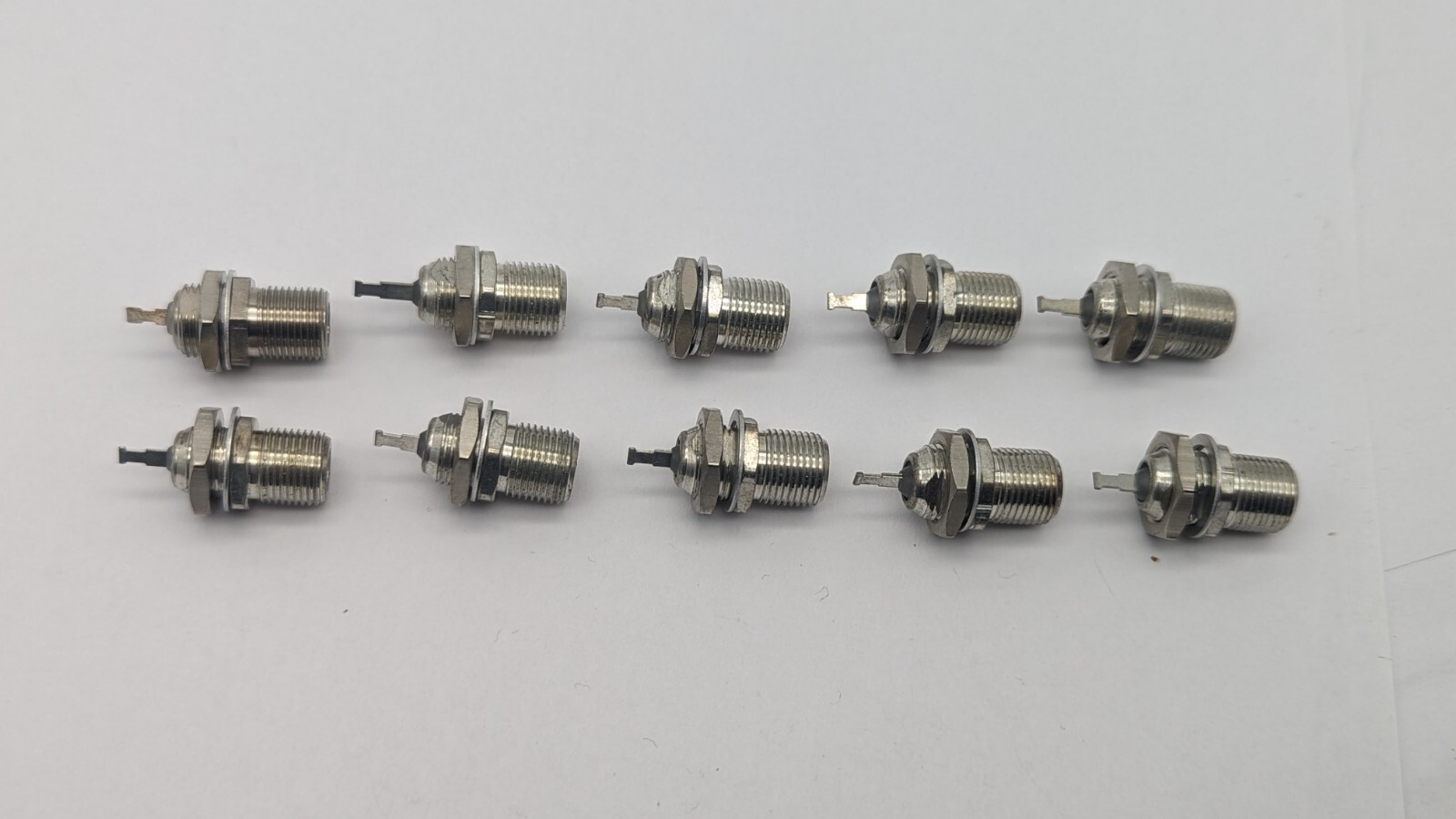 (10 PACK) F-61 CHASSIS PANEL MOUNT CONNECTOR – USA Seller VINTAGE TV