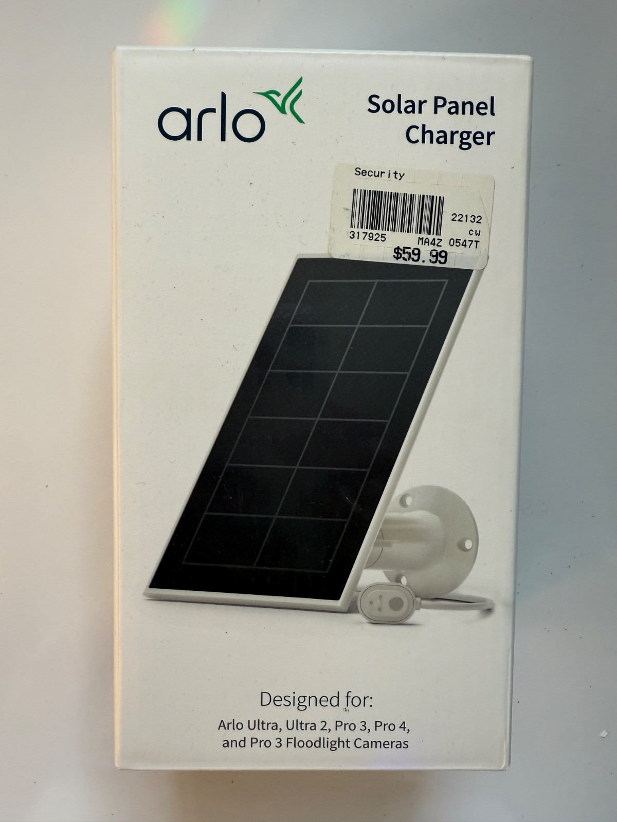 Arlo Solar Panel Arlo ULTRA, Ultra 2, Pro 3, Pro 4 Compatible VMA560020000S