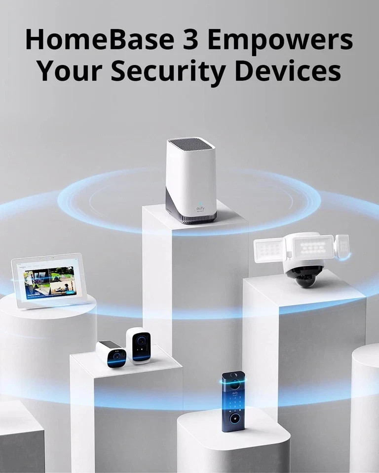 eufy S380 HomeBase 3 Smart Security Hub with Expandable Local Storage up to 16TB