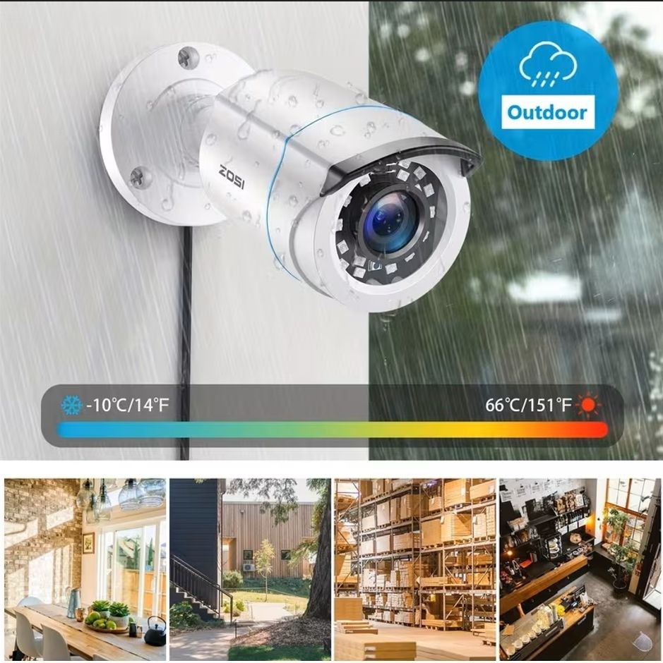ZOSI 16CH 1080P Security Camera System DVR w/ 2TB HDD Outdoor CCTV Kit NEW
