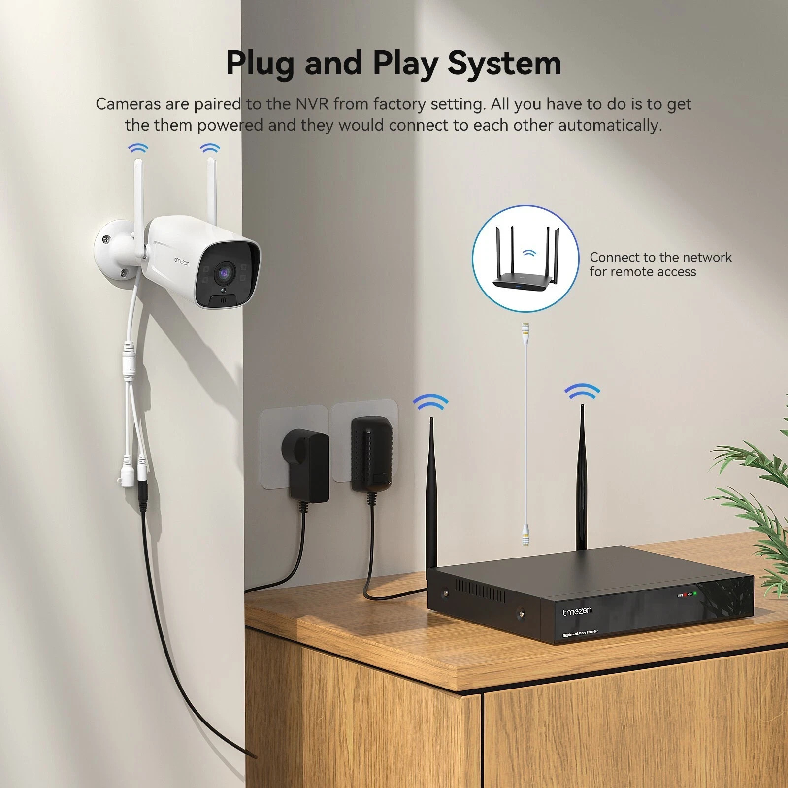 Wireless 5MP 10CH NVR 3MP Two Way Audio AI Security Camera System Outdoor 2TB HD