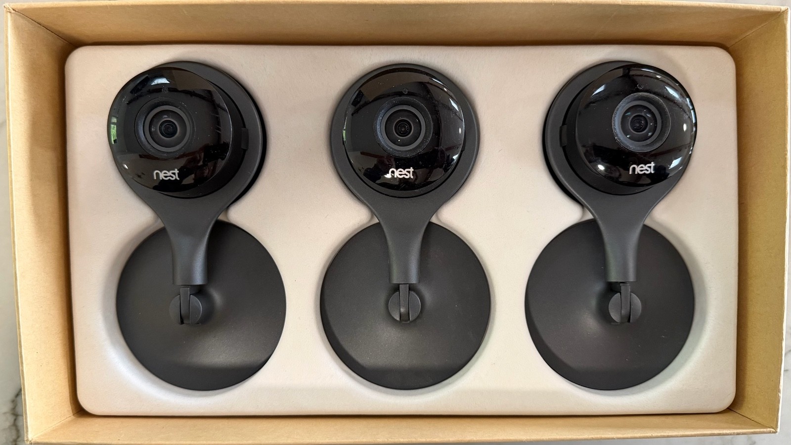 Google Nest Cam Indoor 1080p HD Wired Security Camera 3-Pack NC1104U