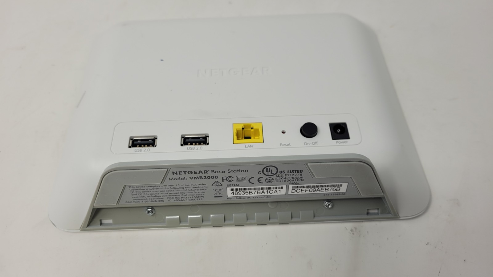Arlo Netgear VMB3000 Base Station With Original No Power Adapter Tested