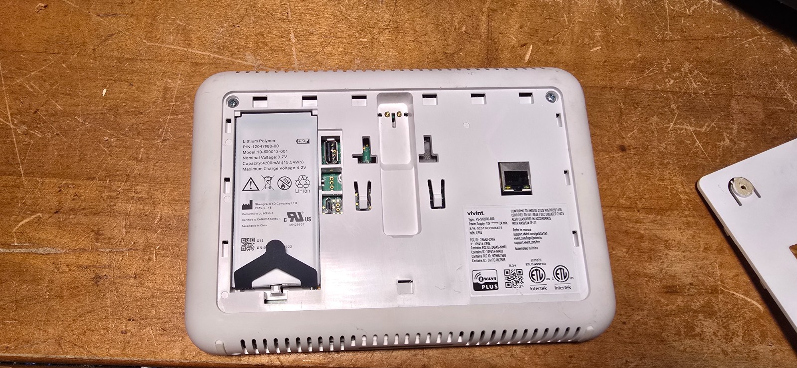 Vivint Smart Home Control Panel VS-SH2000-000 Touchscreen Hub No Power Untested