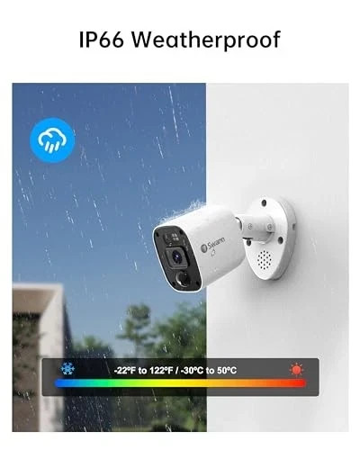 Add-On DVR Flashing Light Bullet Camera with Sensor Spotlight, 4K UHD Video,