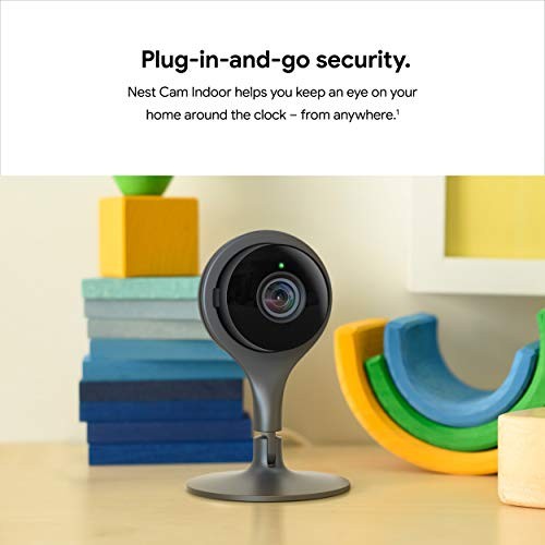 GOOGLE NEST CAM INDOOR WIRED CAMERA CONTROL WITH YOUR PHONE A0005 – BLACK
