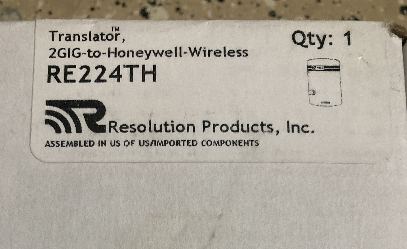 2 NEW Resolution RE224GH GE/2GIG Honeywell Wireless Translator In Box ANTENNAS