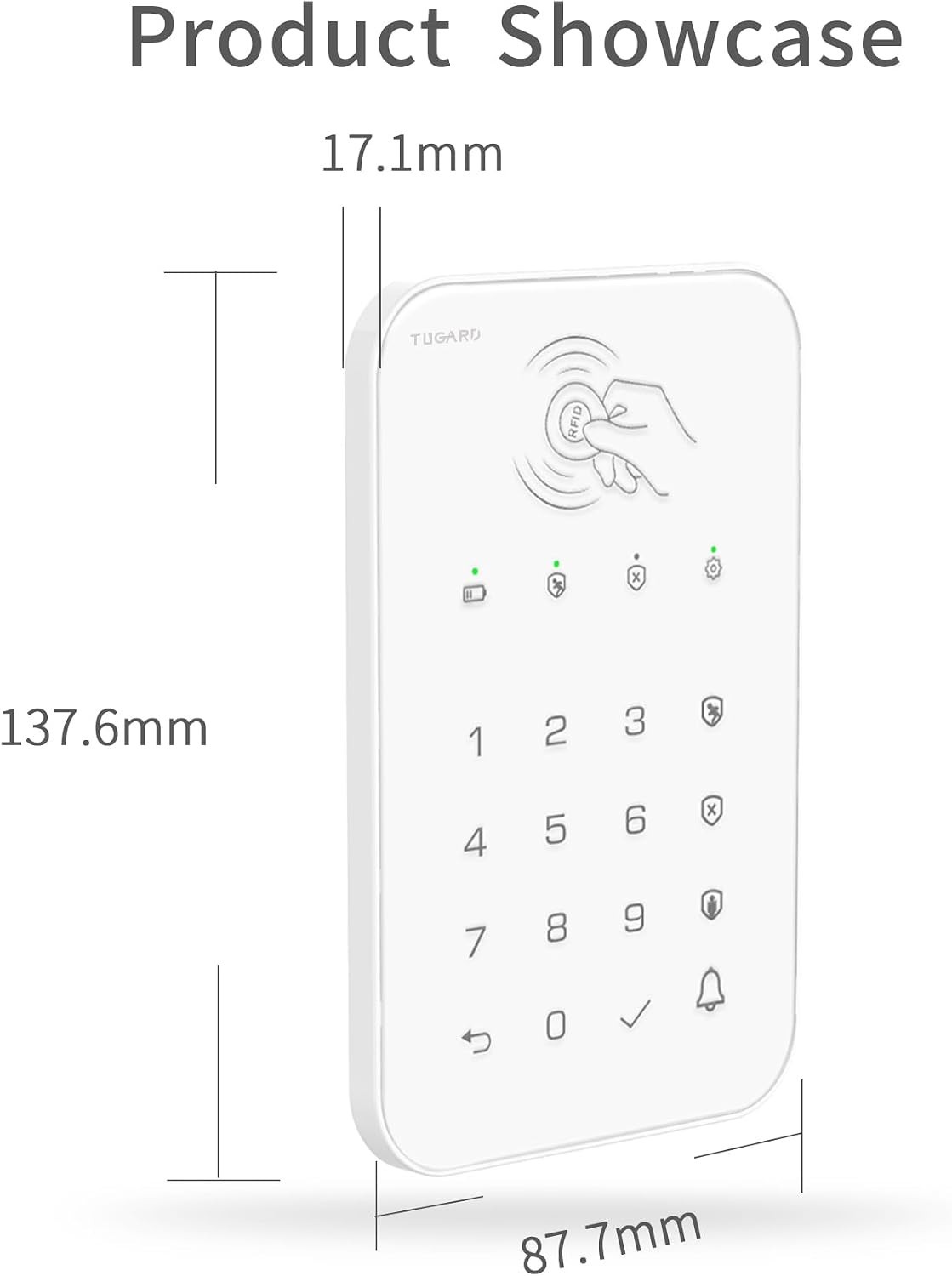 Home Security System Keypad, Wireless WiFi Compatible with Smart Assistants