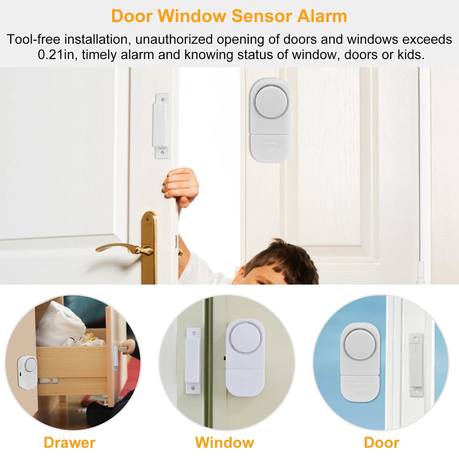 Wireless Home Window Door Burglar Security Alarm System Magnetic Sensor lot