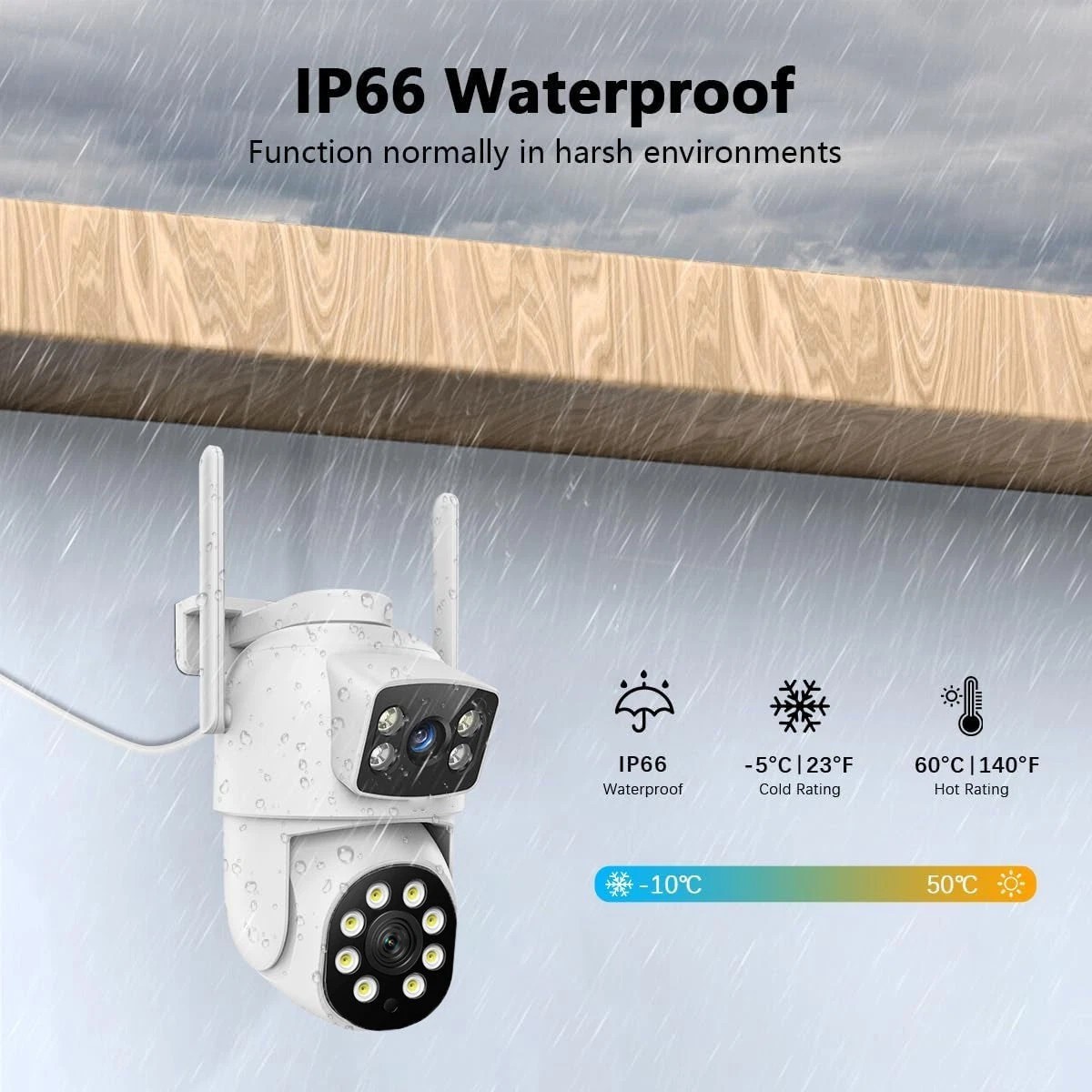 10CH NVR WIFI IP Camera Outdoor Surveillance Wireless Security System Dual Lens