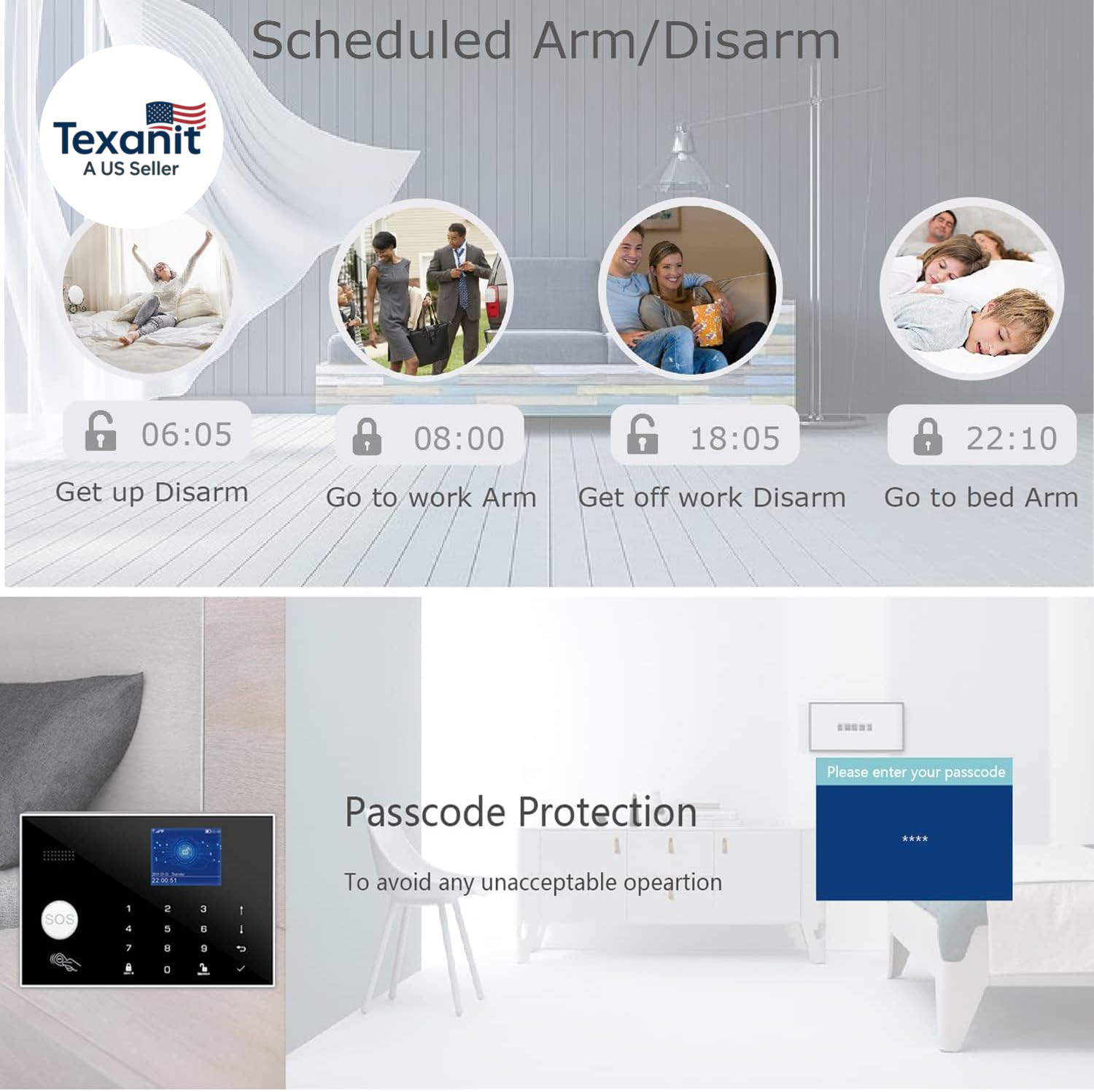 Wifi and 3/4G GSM Home Burglar Security Alarm System Auto Dial with Smart Life a
