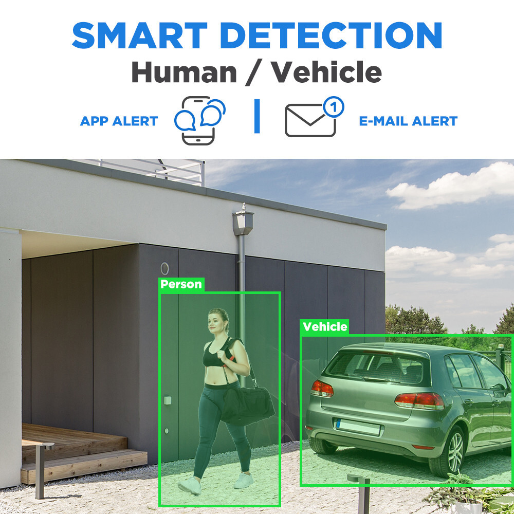 8CH 8MP 4K NVR 8 X 5MP PoE Microphone Human Detection IP Security Camera System