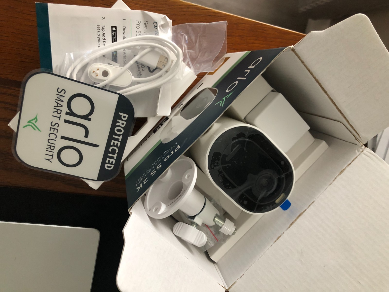 Arlo Pro 5S 2K Indoor/Outdoor Wire Free Spotlight Security Camera – White…