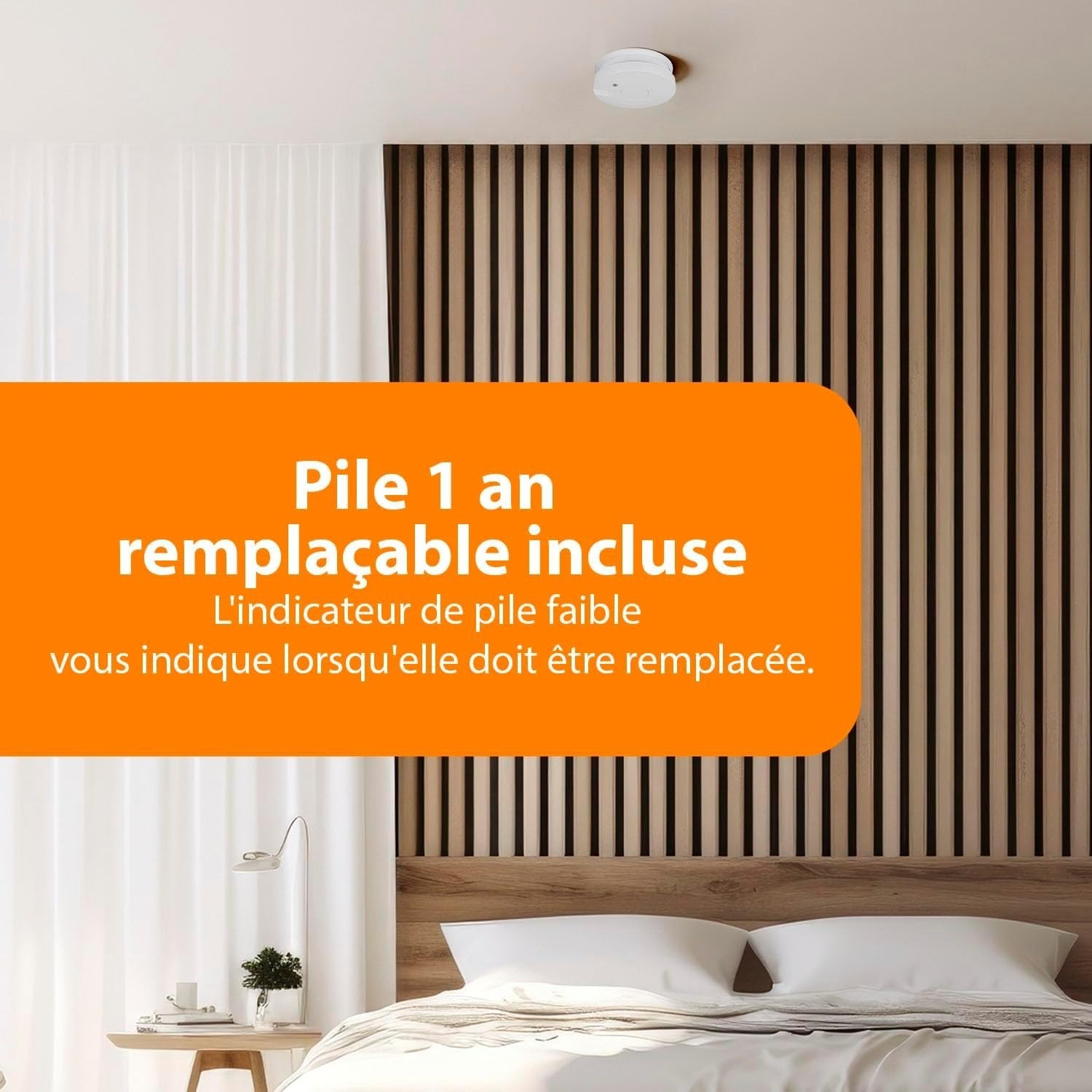 Smartwares 10.04.62 détecteur de fumée – Capteur Optique – Bouton de Test – 85db