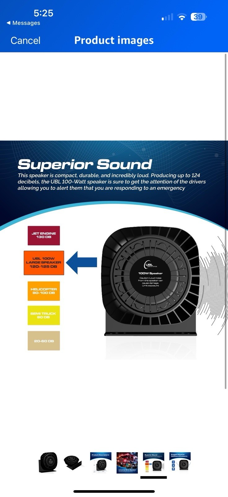 100W Siren Speaker for Emergency Vehicles – 124 dB High Output Siren Speaker