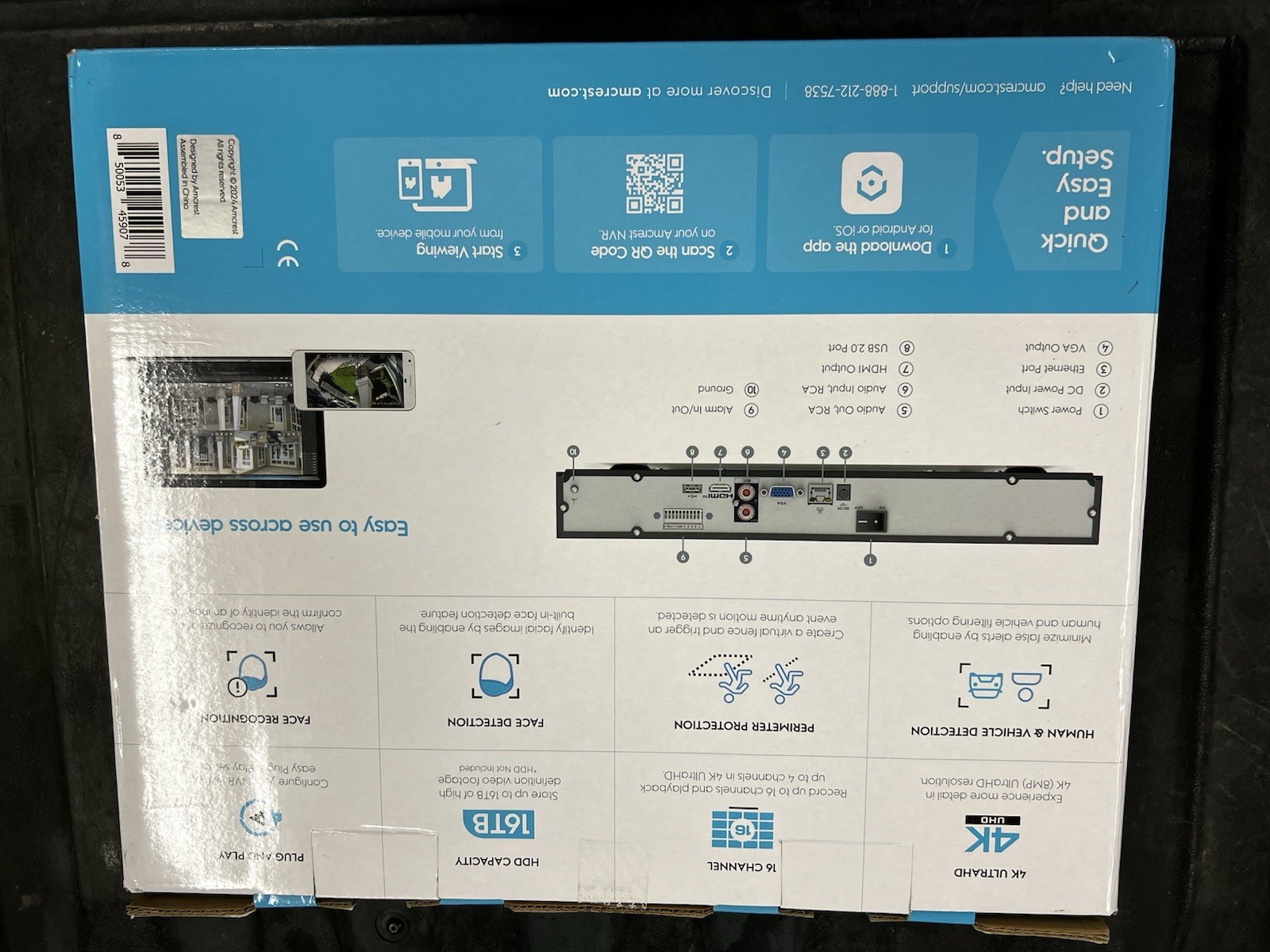 Amcrest 4K UltraHD 16 Channel. DVR Security Camera System Recorder