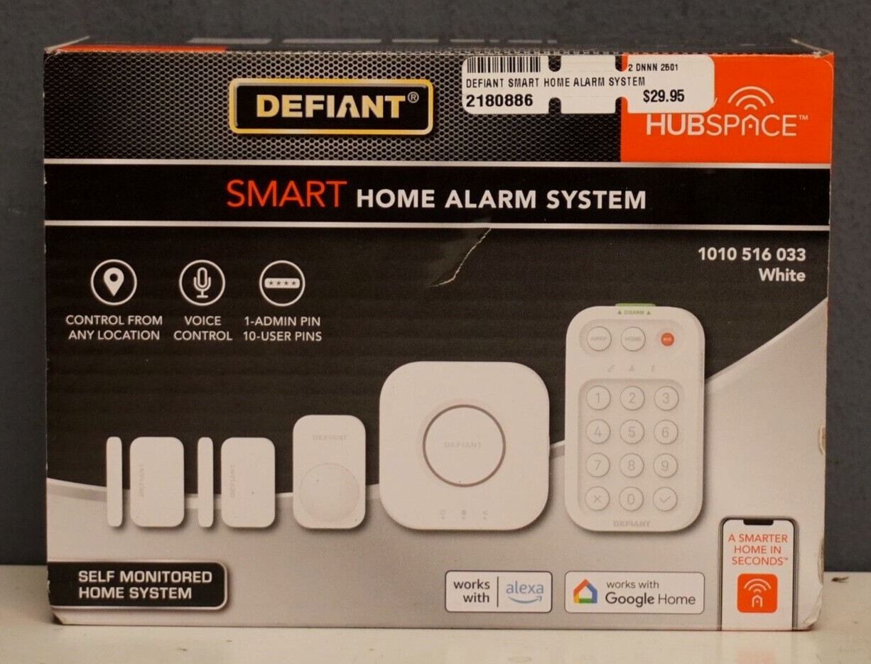 Defiant Smart Home Alarm System with WiFi and Bluetooth Powered by Hubspace