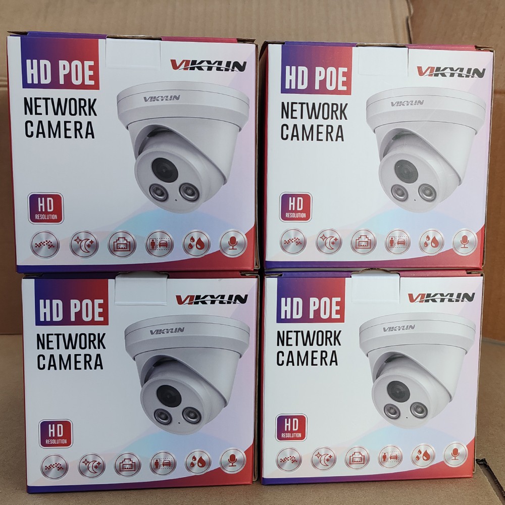 Vikylin 4K 8CH 8 POE NVR CCTV System 8MP Camera Outdoor Full Color+IR Audio Lot