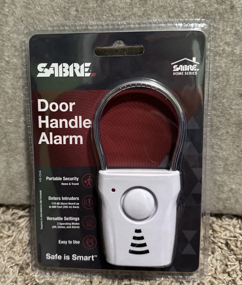 SABRE Door Handle Alarm – 110dB Door Alarm for Home Security – Audible up to …