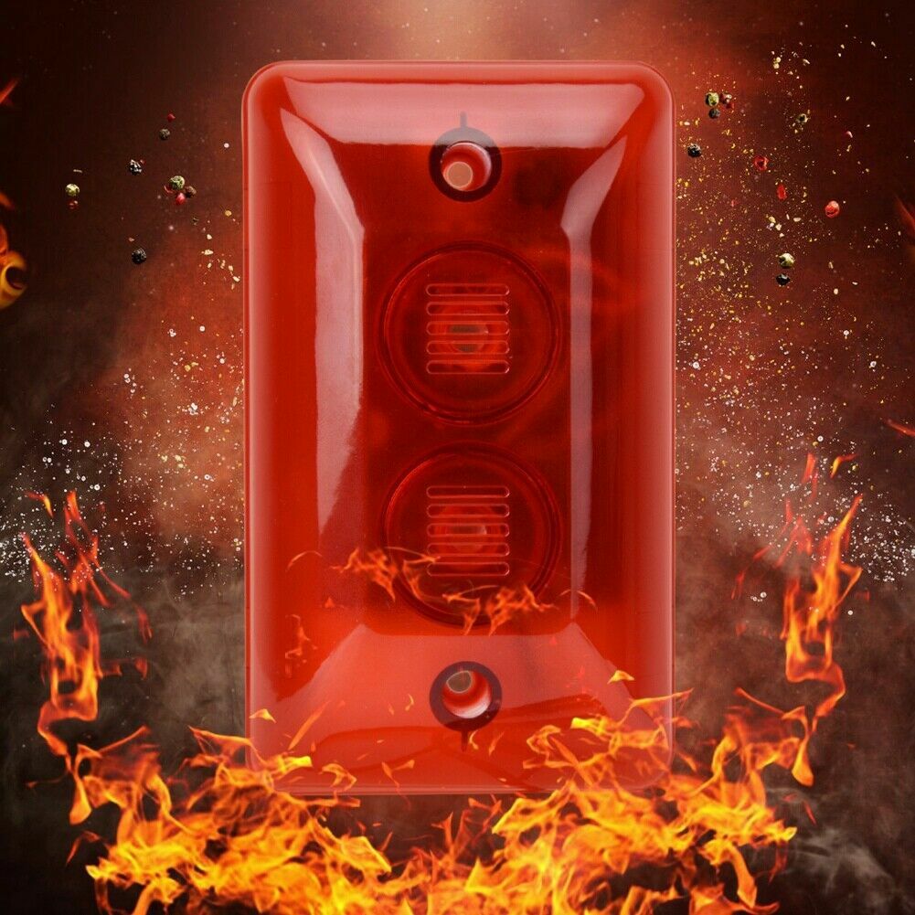 12V LED Wired Flashing Light Alarm Strobe Siren Security System Automatic Voice