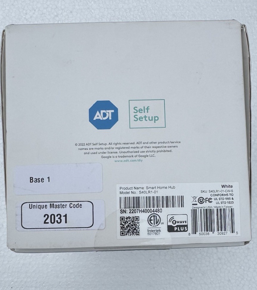 ADT Smart Home Hub Self Setup + Keypad | Wi-Fi | Used