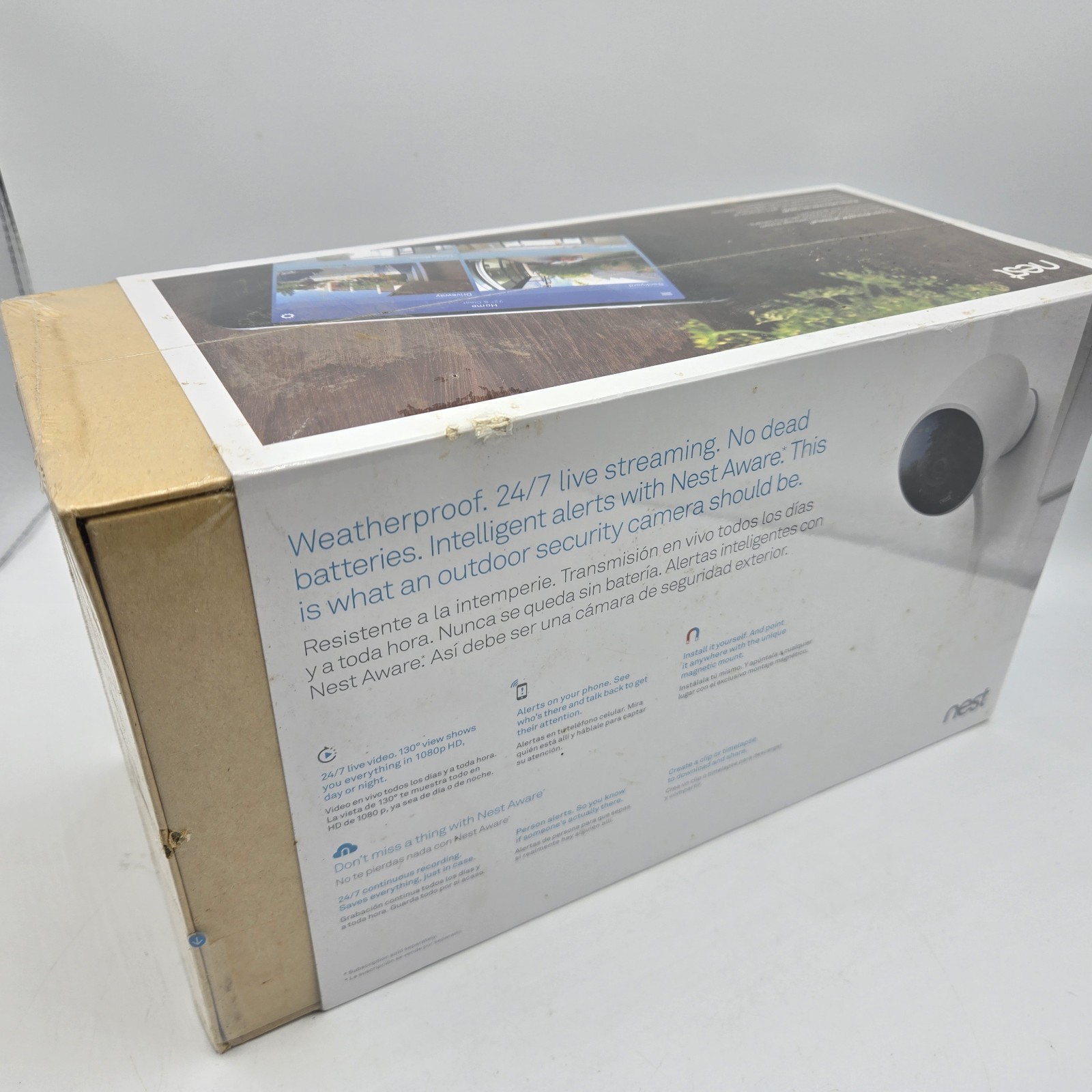 New Sealed Nest Cam Wired Outdoor 1st Generation A0033 NC2100ES 2-Pack